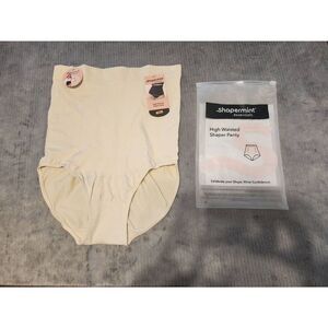 NWT New Shapermint Women's High-Waisted Shaper Panty - Cream 3XL